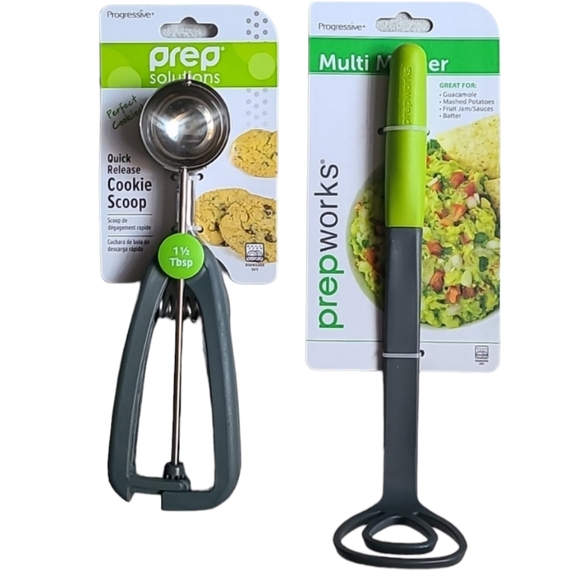 PROGRESSIVE PREP SOLUTIONS BUNDLE MASHER AND COOKIE SCOOP - Picture 1 of 14